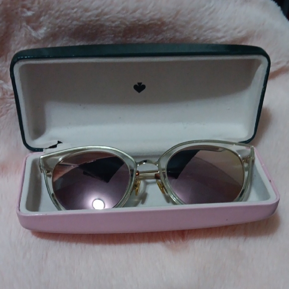 Kate Spade Transparent Gold Sunglasses - Picture 7 of 9
